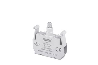 Yedek LED'li 100-230V AC Beyaz Sinyal Blok